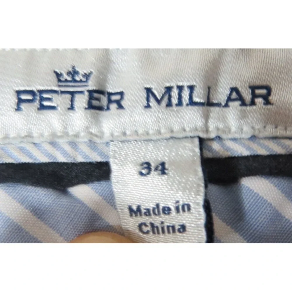 Peter Millar Crown Mens 34 Khaki Corduroy Pants Tan Straight Leg Business Casual